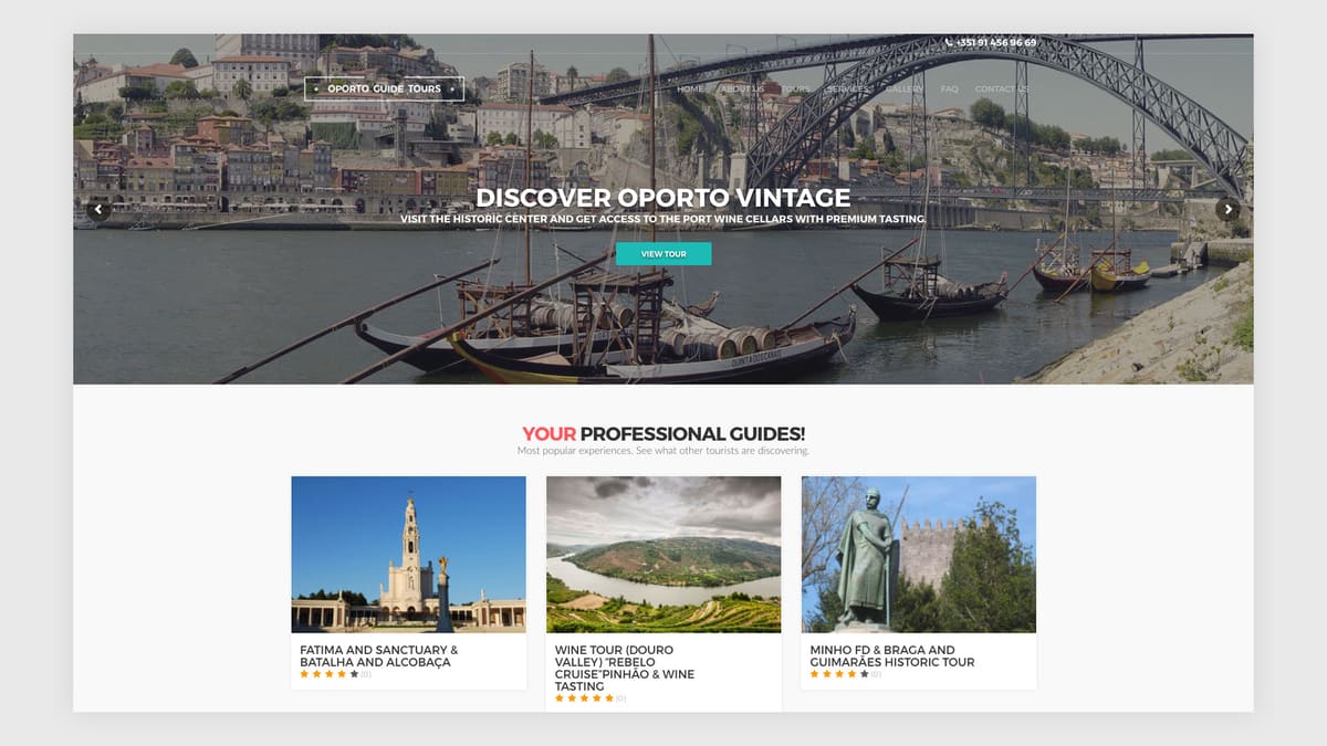 Oporto Guide Tours — projeto da Barcode Creative Studio